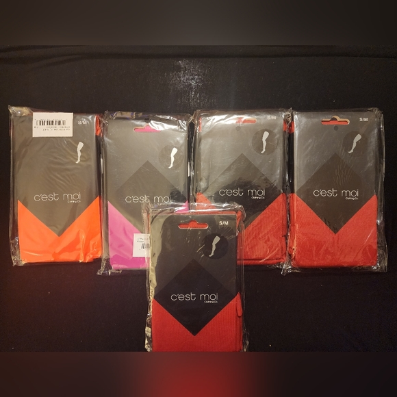 New C'est Moi Solid Tights Differen Colour Size S-M (pack of 5). - Picture 1 of 6